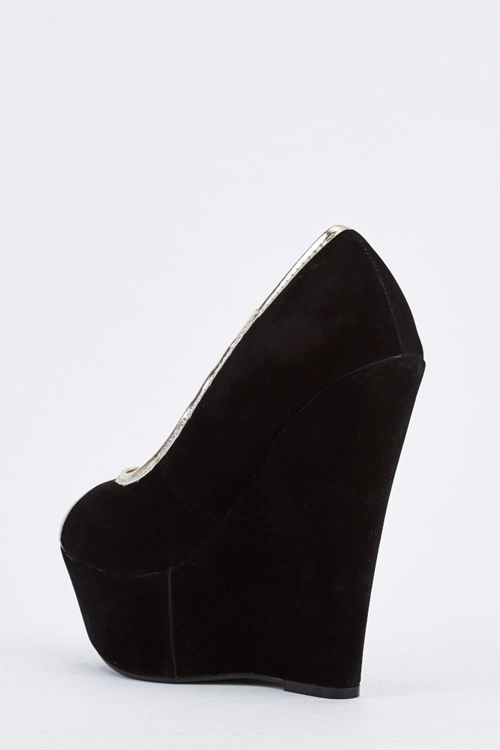 open toe black wedge shoes