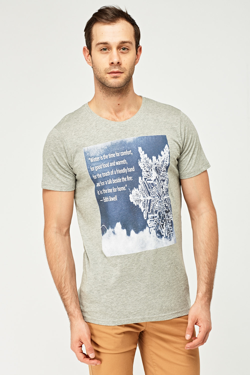 Light Grey Graphic T-Shirt - Just $3