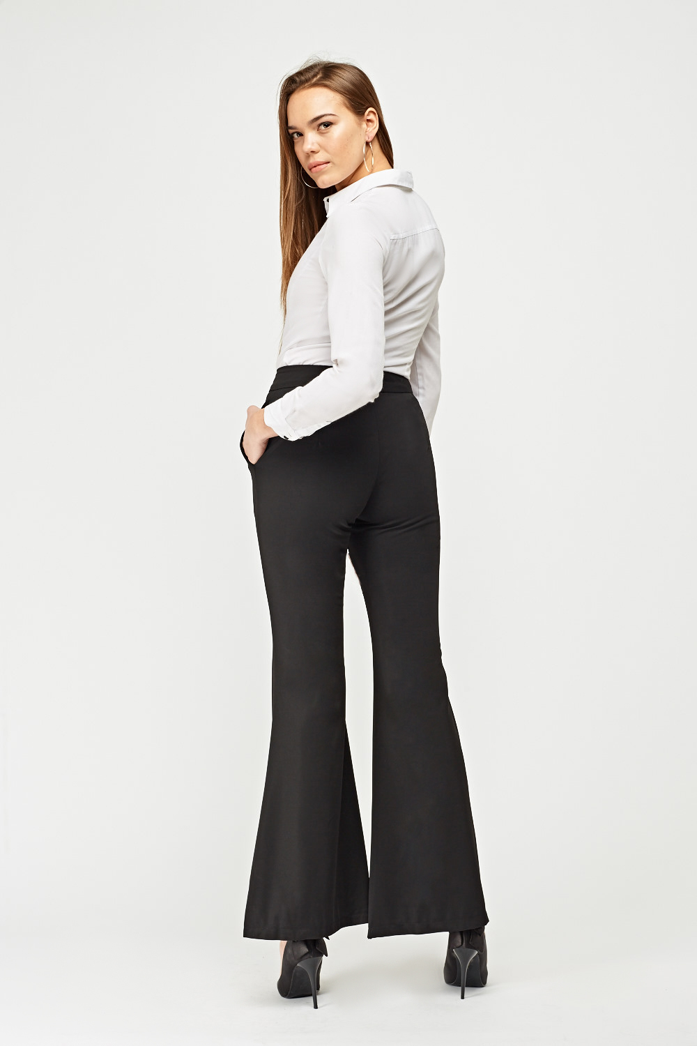 Susan Zheng Flared Tailored Trousers - Just $6