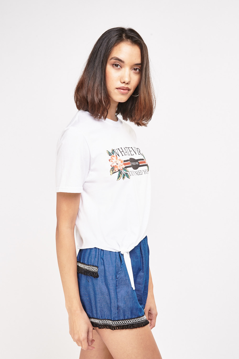Graphic Cropped T-Shirt - Just $3