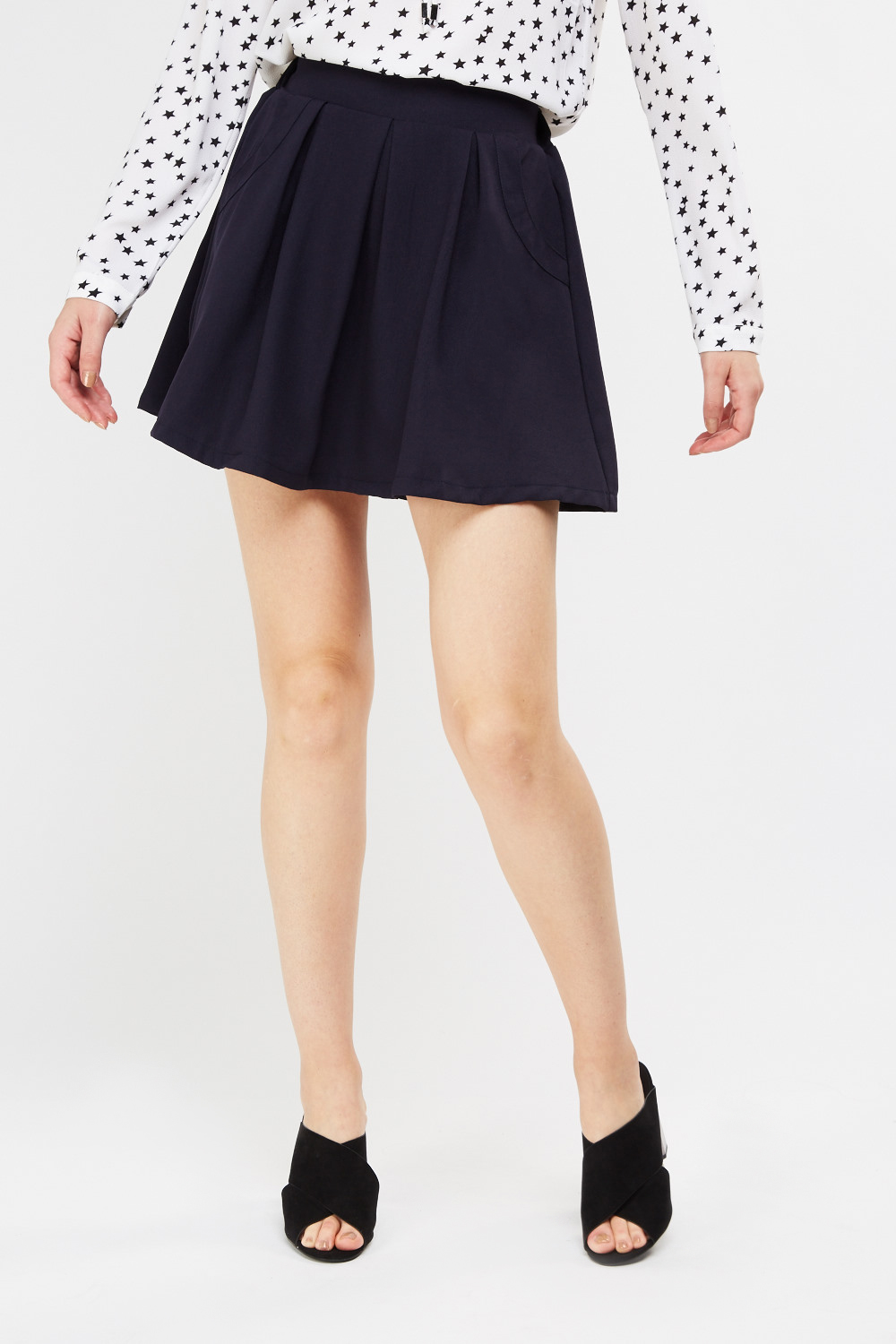 Box Pleat Mini Skirt - Just $7