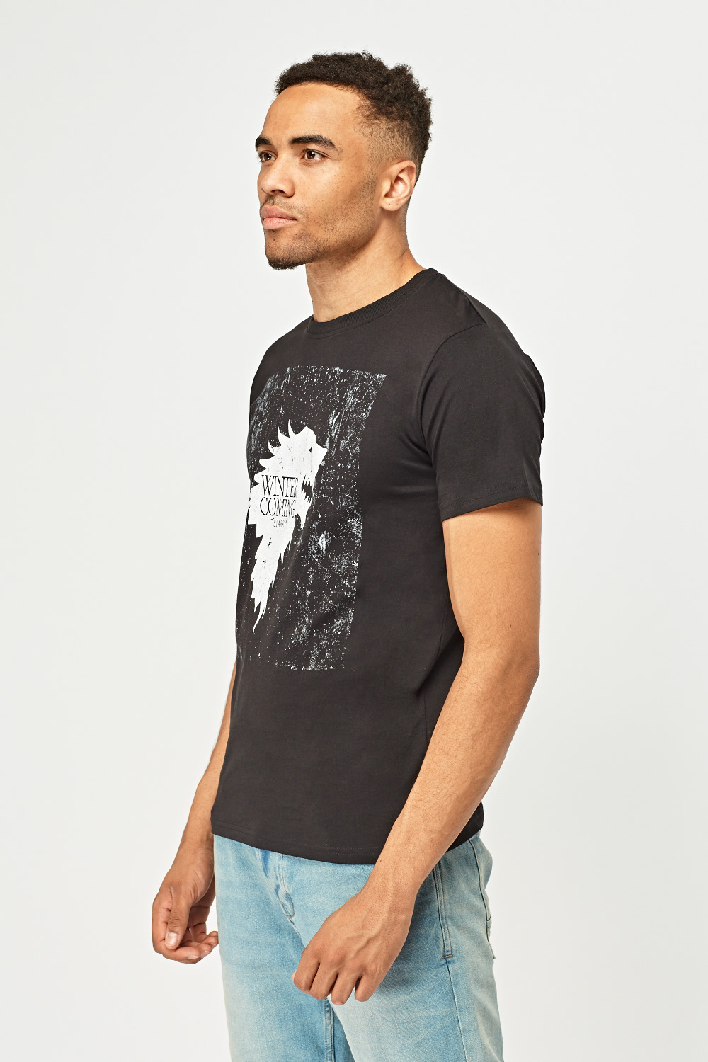 Crew Neck Mens Graphic T-Shirt - Just $7