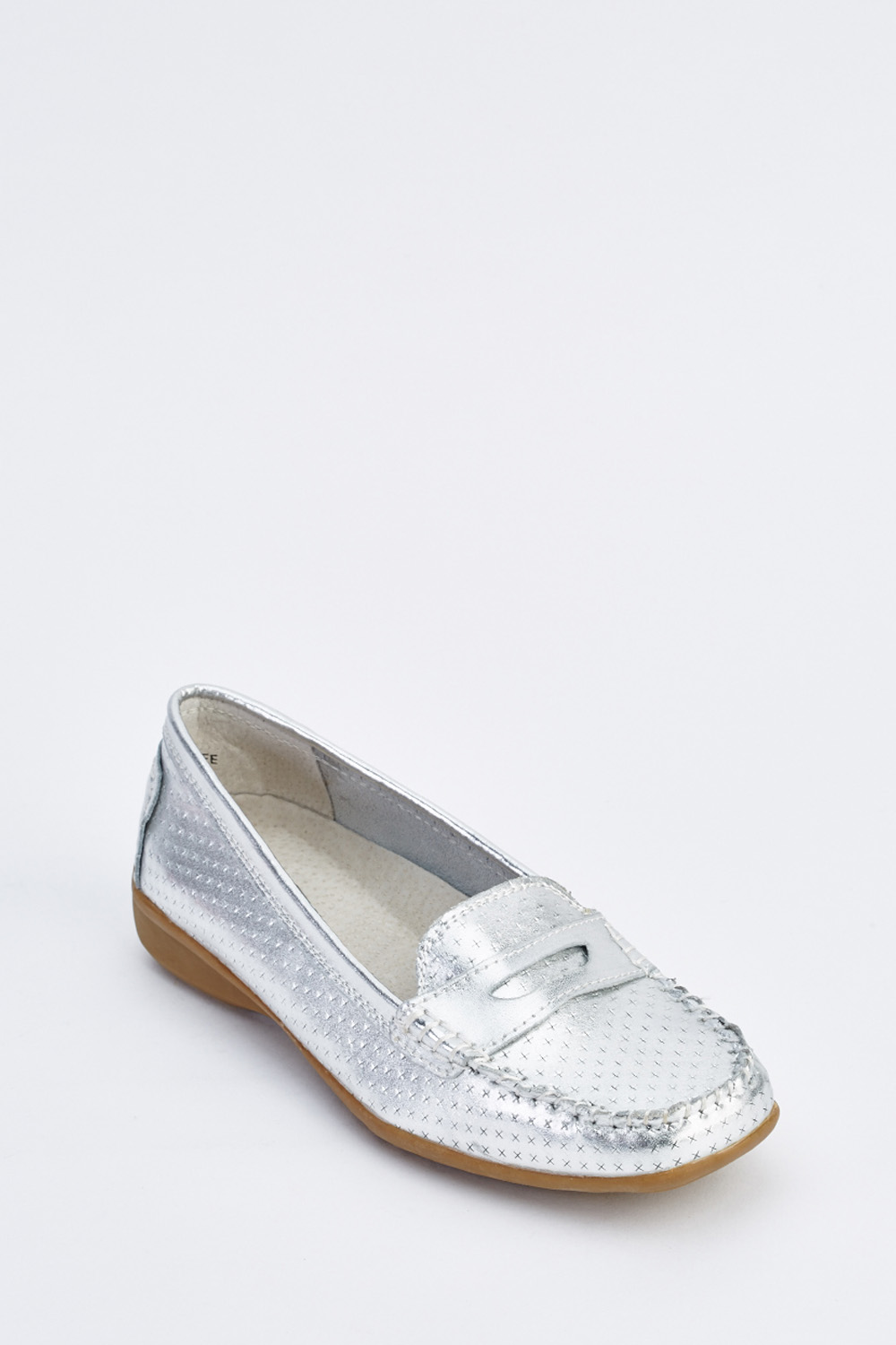 Metallic Flat Moccasin Shoes - Just $7