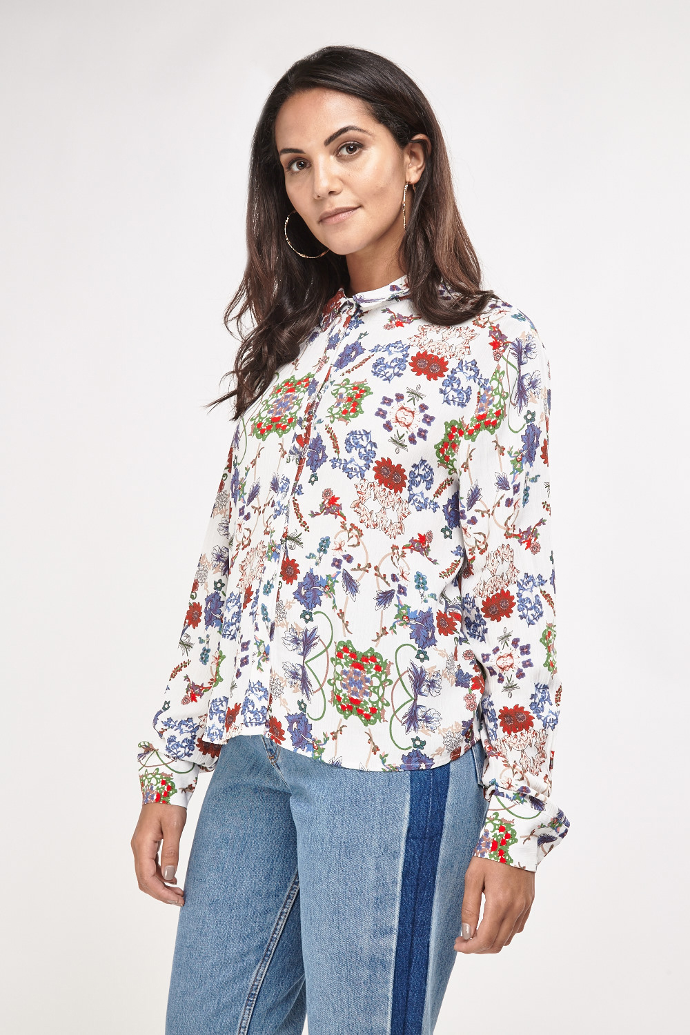 Printed Button Front Shirt - Just $6