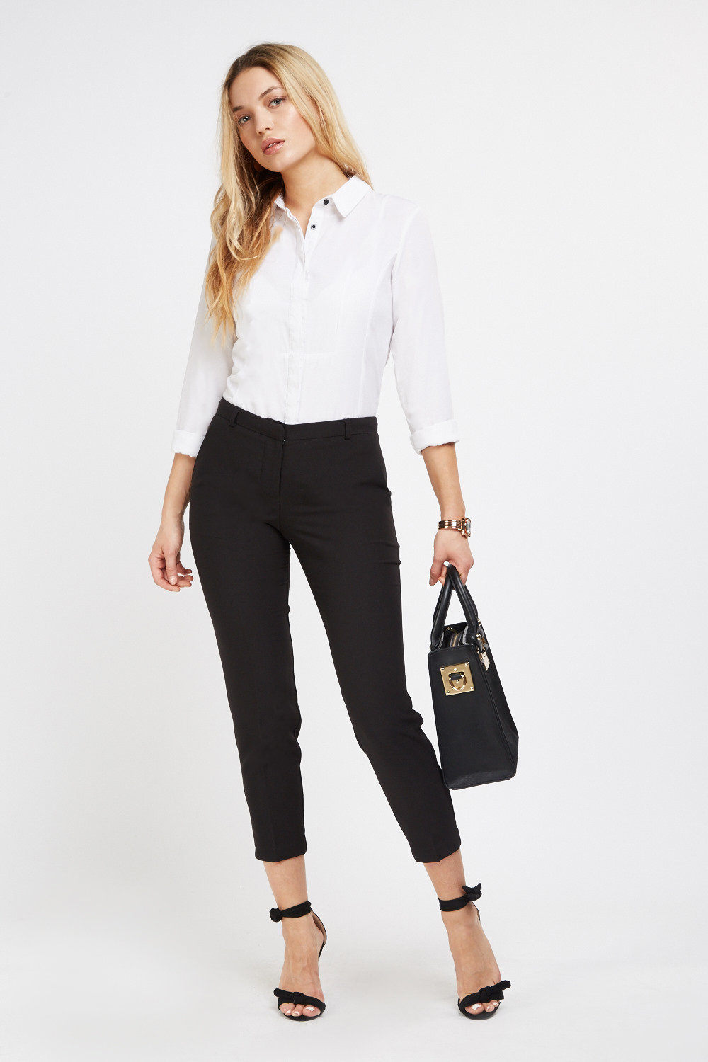 Ankle Grazer Tapered Trousers - Just $6