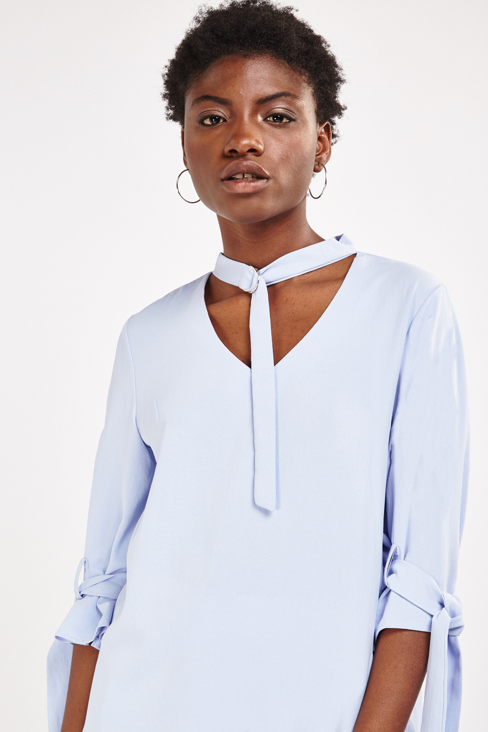 apple neck blouse