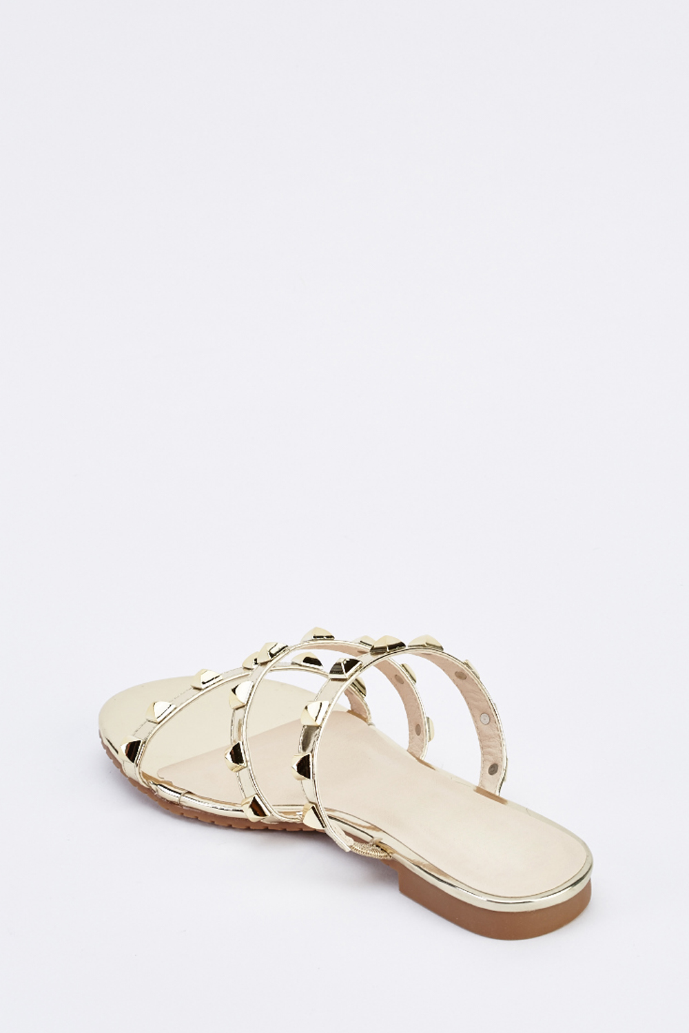 Metallic Studded Slide Sandals - Just $6