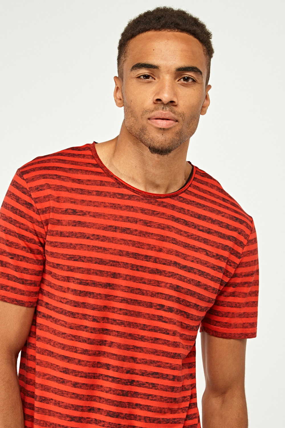 Speckled Striped Long T-Shirt - Just $3