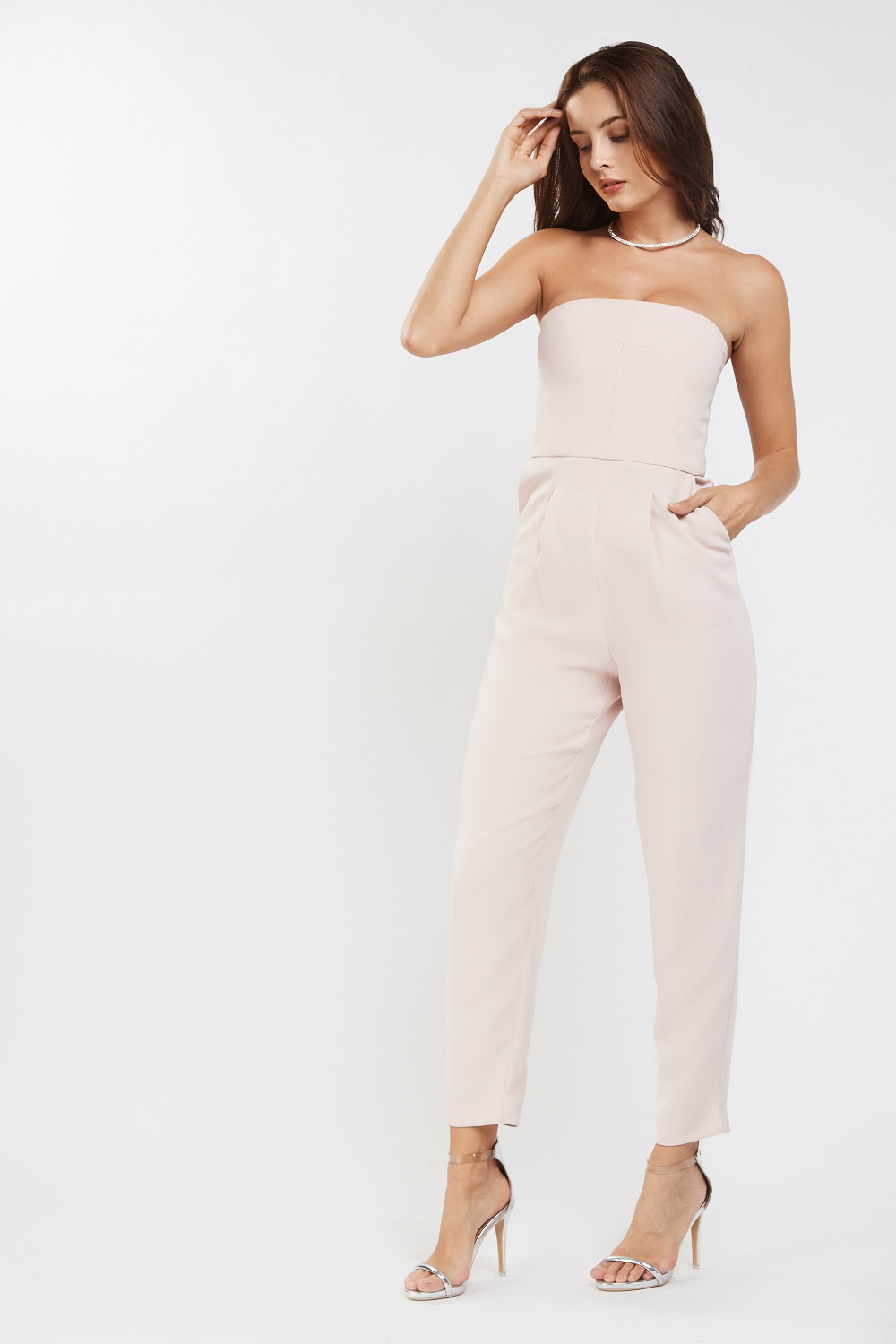 Strapless Skinny Fit Jumpsuit - Just $7