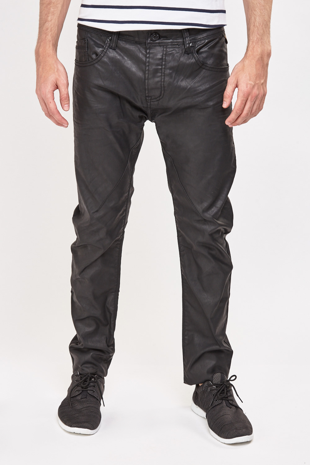 Mens Waxed Black Jeans - Just $7