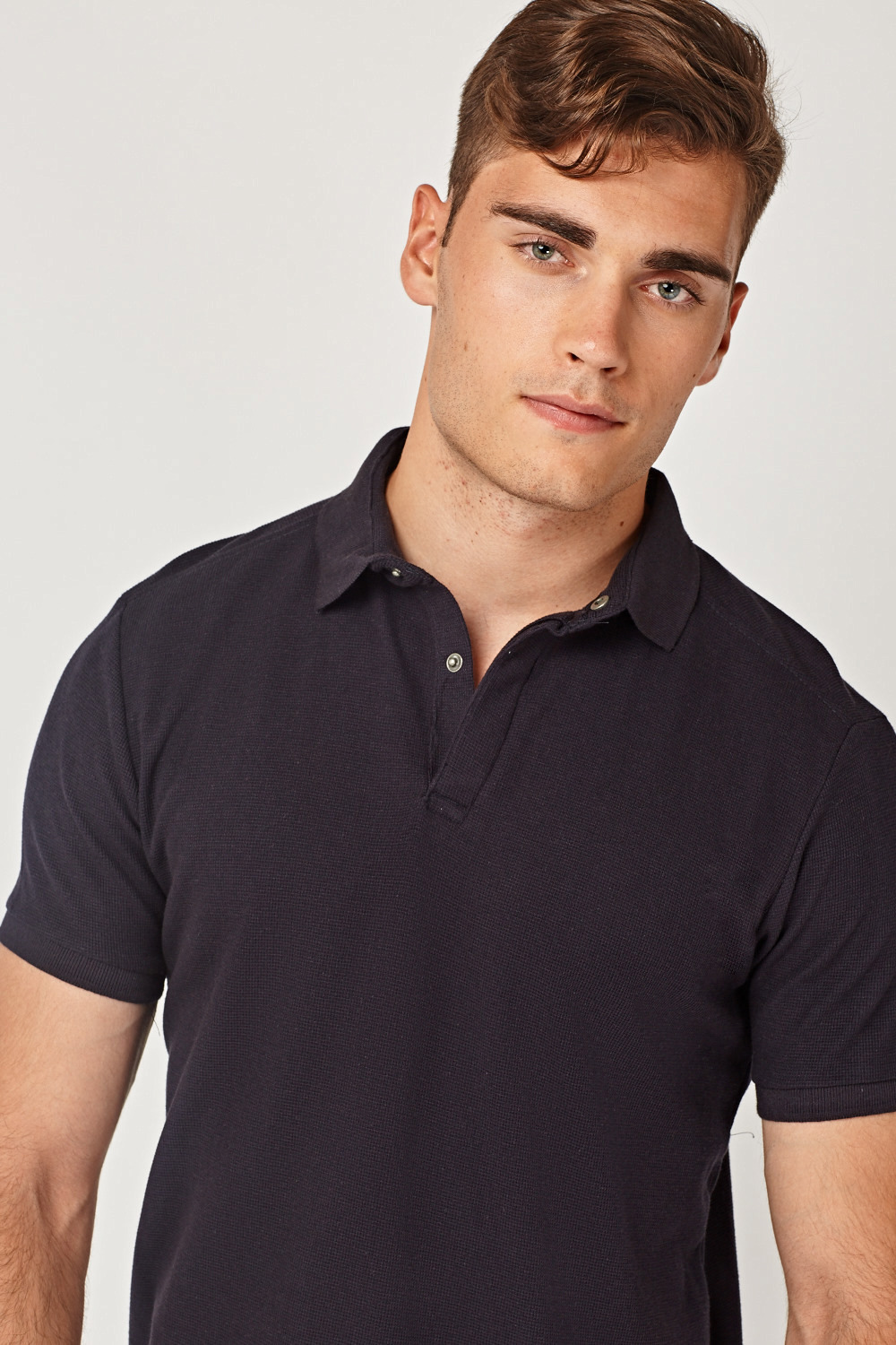 Knitted Polo T-Shirt - Just $7