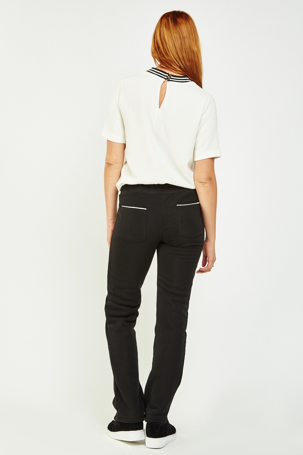 ladies straight leg joggers with pockets