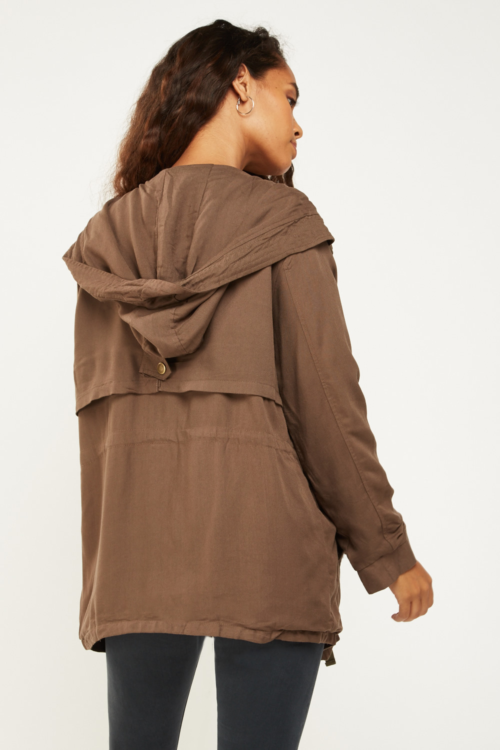 Zip Up Hooded Parka Jacket - Just $7