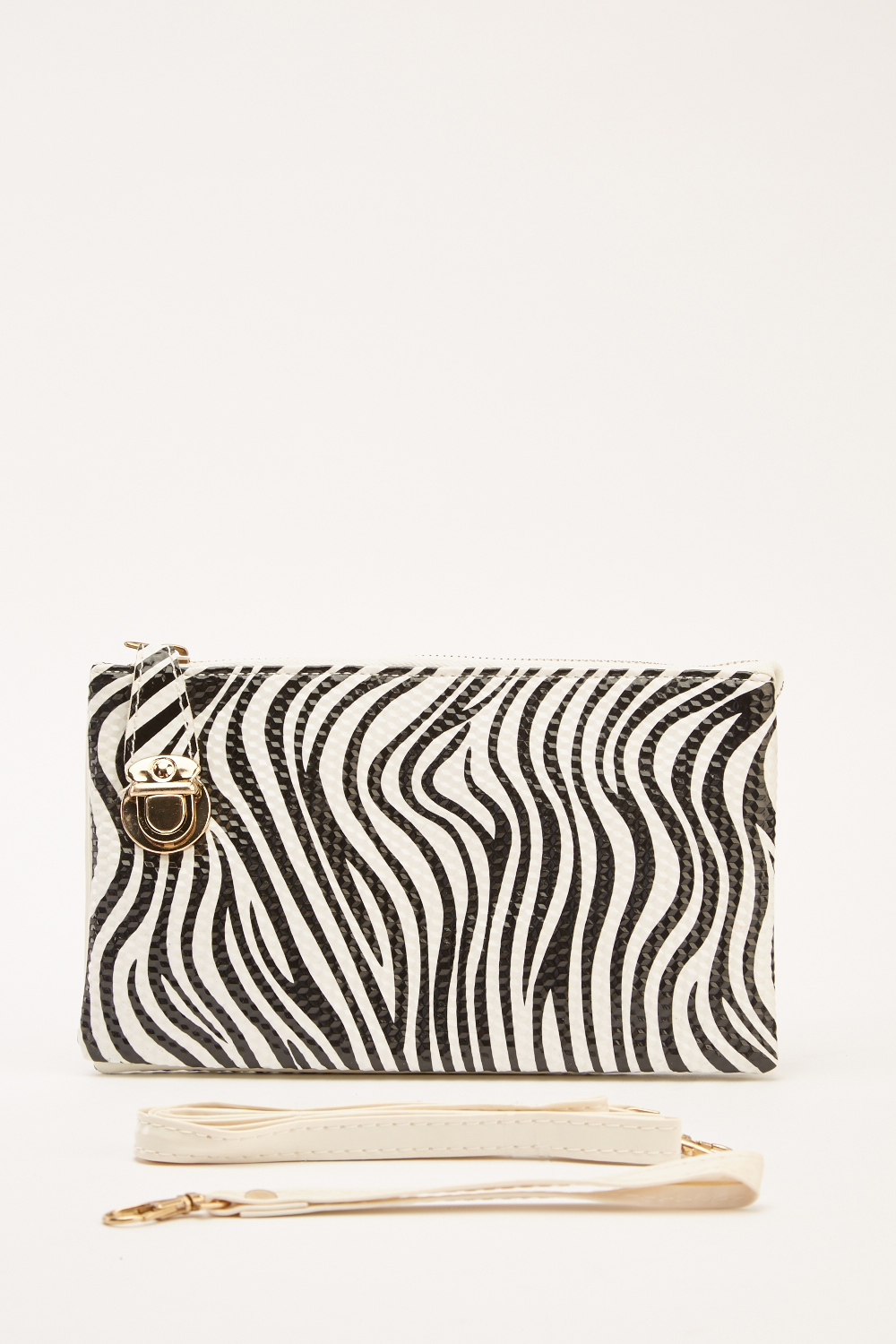 zebra print clutch