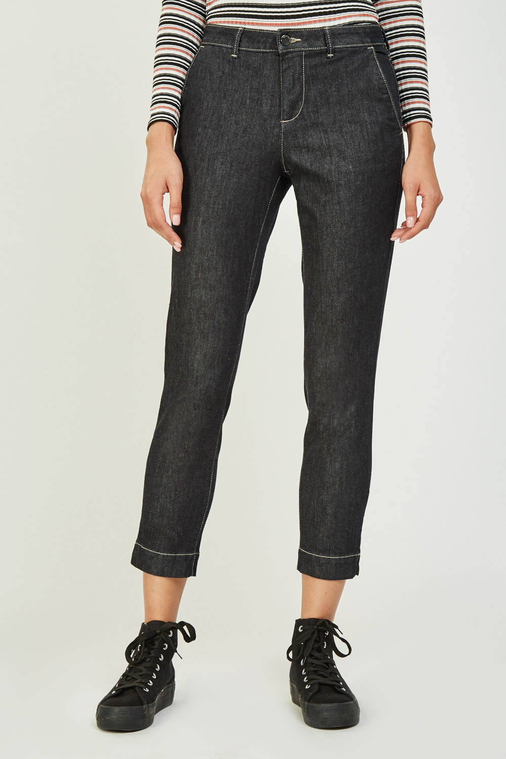 Straight Leg Cropped Jeans - Just $3