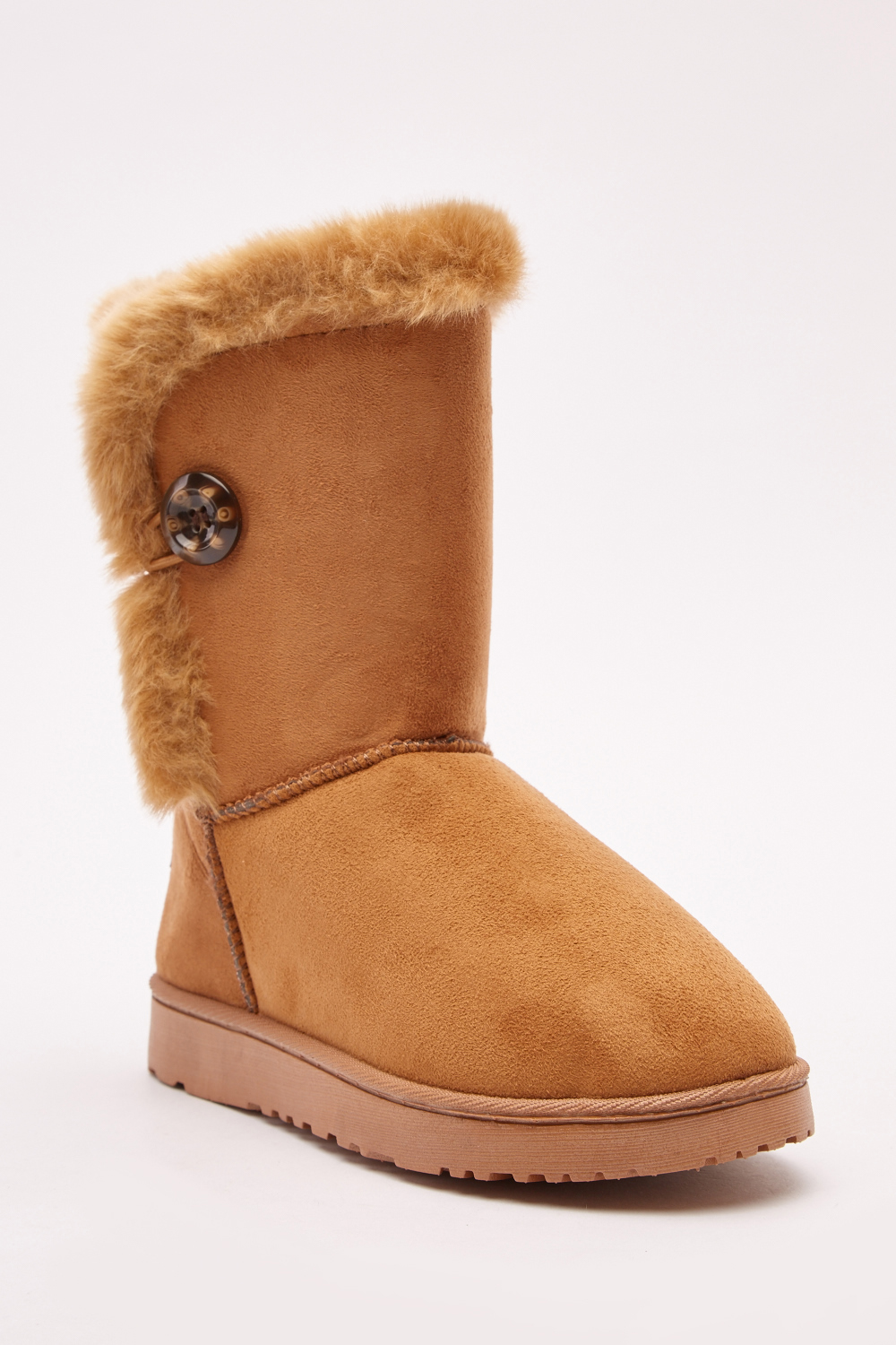 Faux Fur Suedette Winter Boots - Just $6