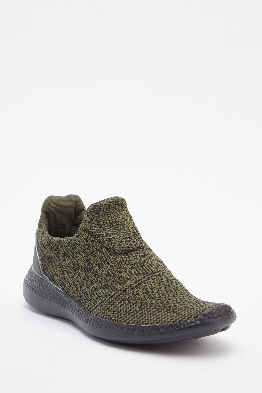 slip on knit trainers