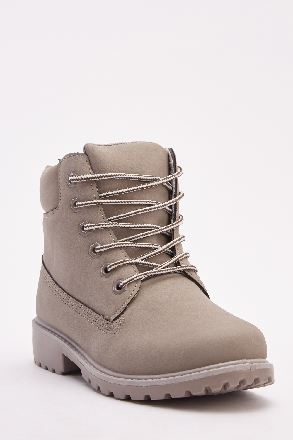 grey lace up ankle boots