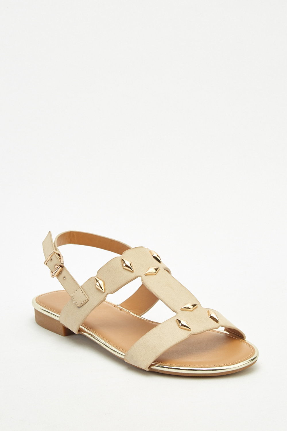 Studded Buckle Strap Sandals - Just $3