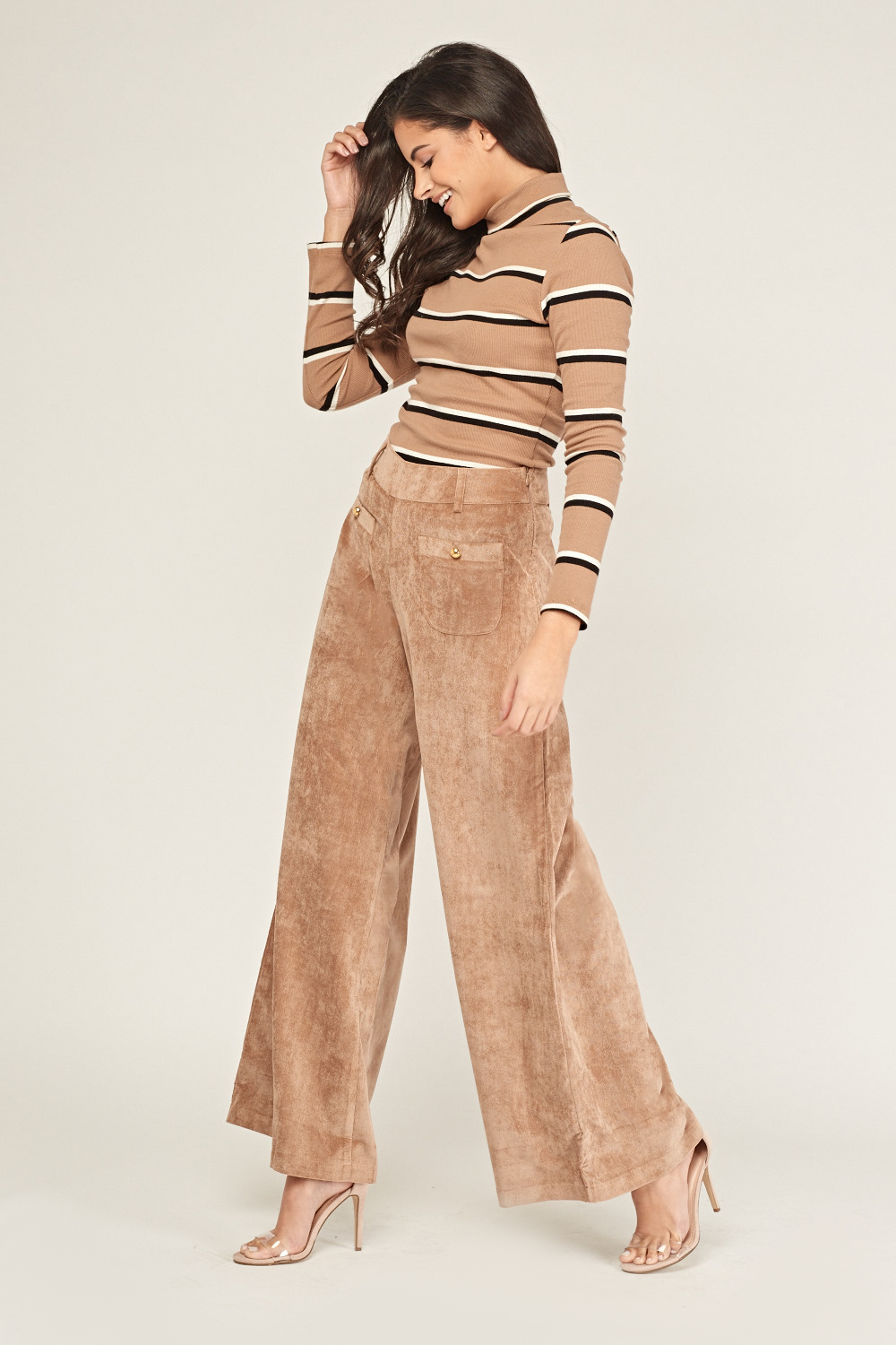 wide leg corduroy trousers