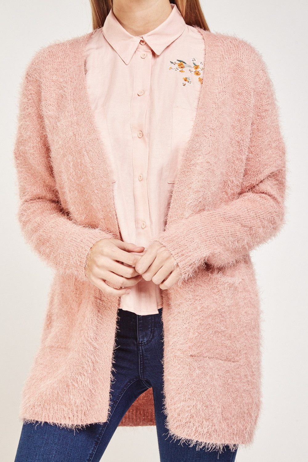 Fluffy Eyelash Knit Cardigan Just 6