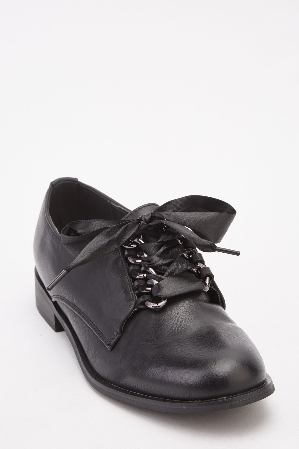 Ribbon Lace Up Oxford Shoes - Just $7
