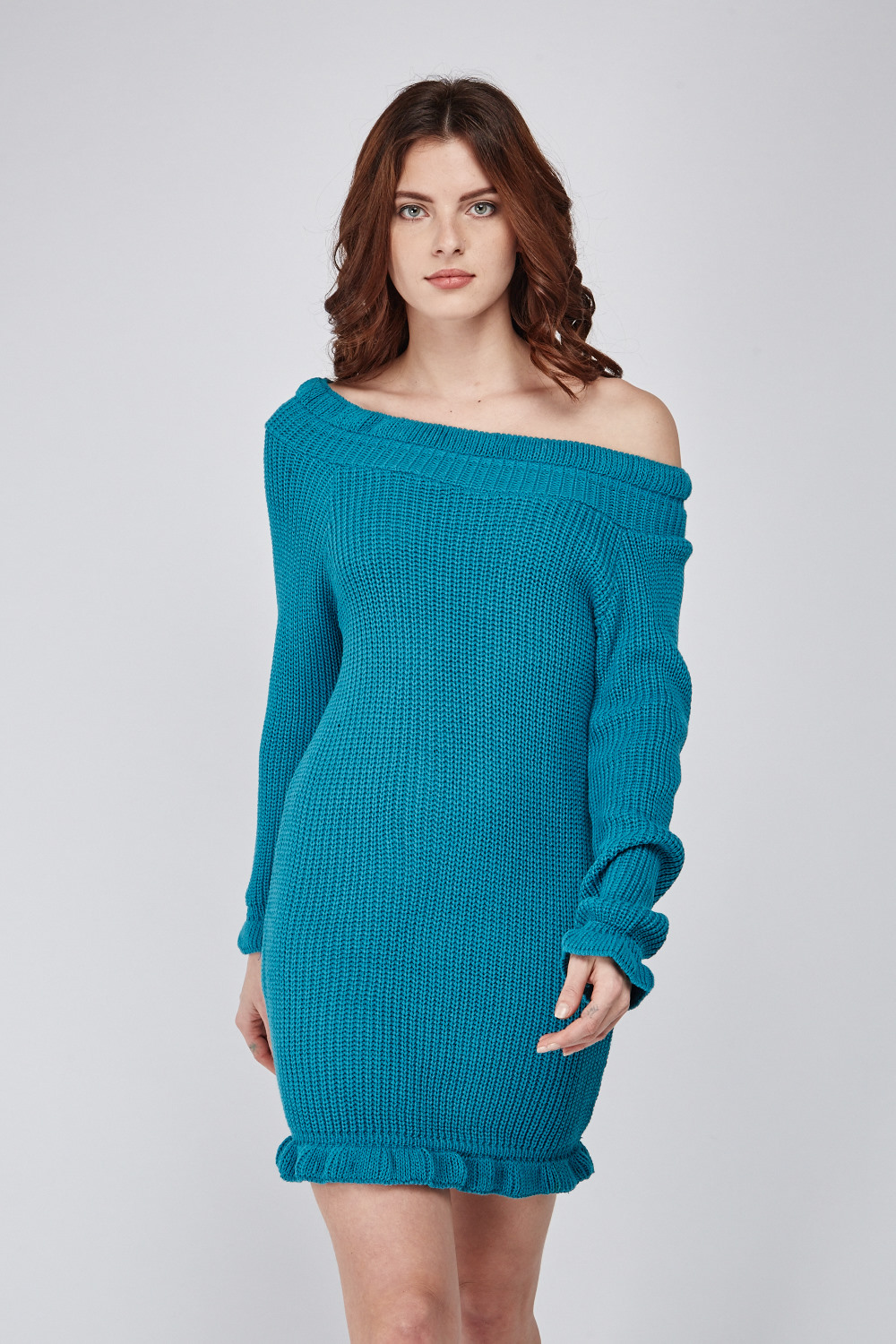 Ruched Trim Knitted Dress Just 7