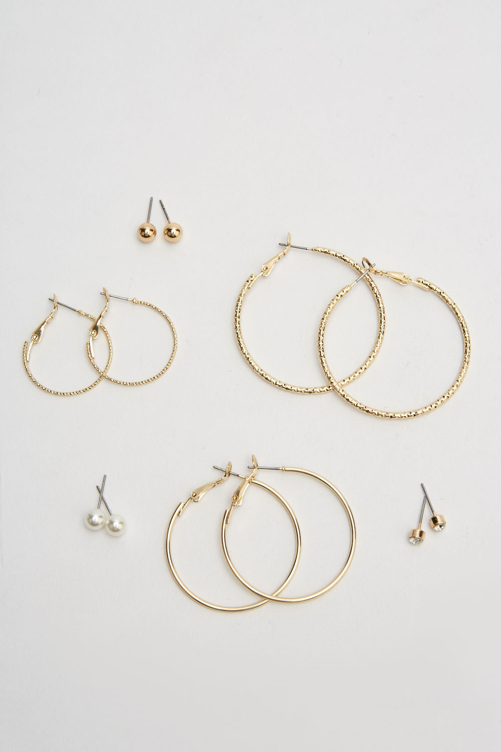 Set Of 6 Hoop And Stud Earrings Set - Just $7
