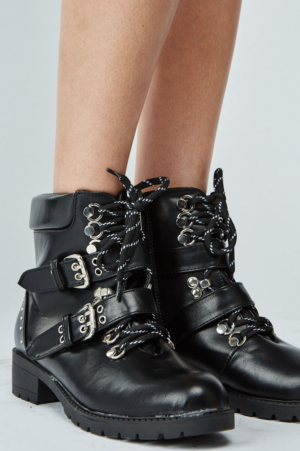 Lace Up Biker Boots - Limited edition | Discount Designer Stock