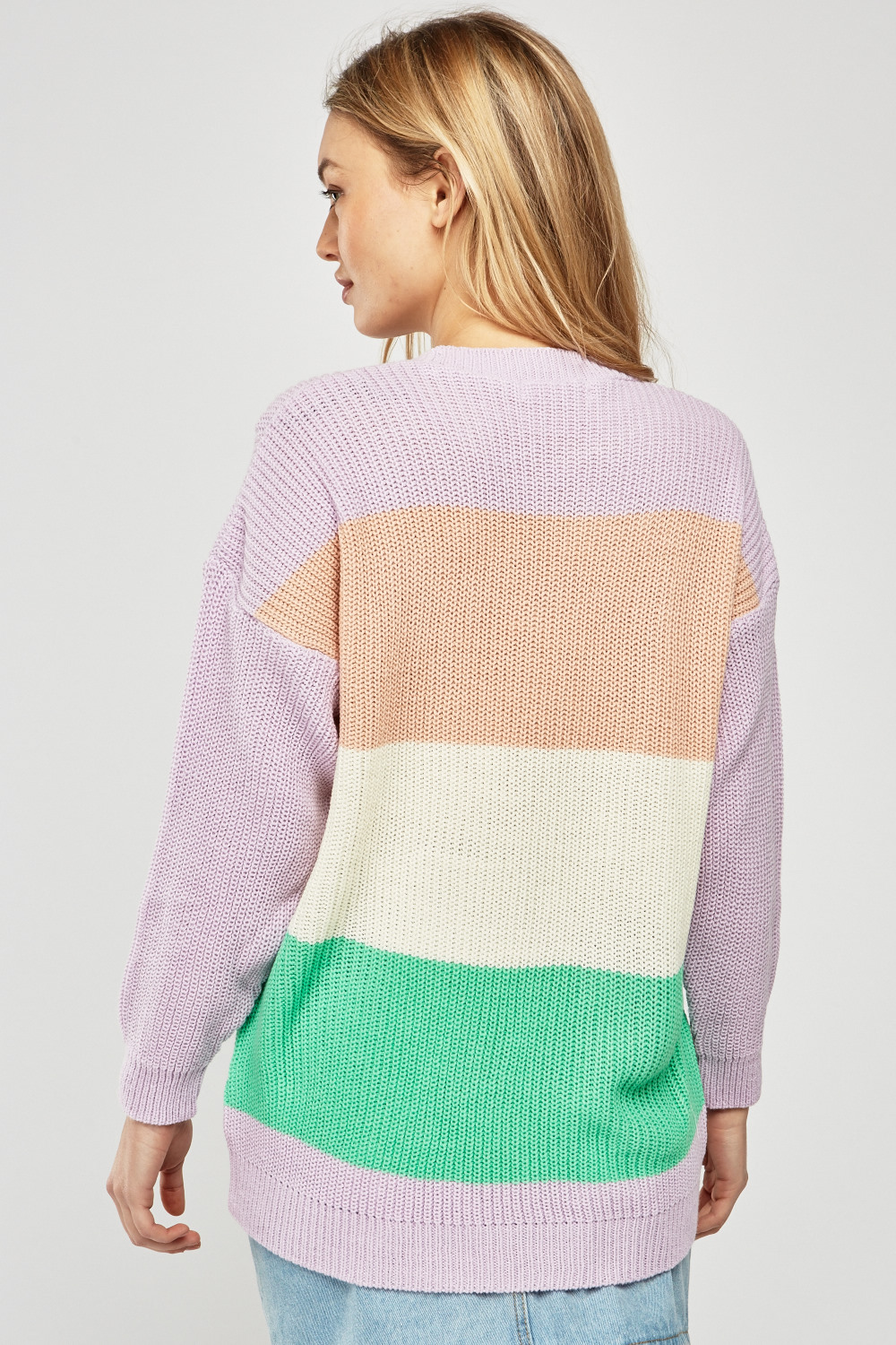 Colour Block Knitted Jumper - Just $3