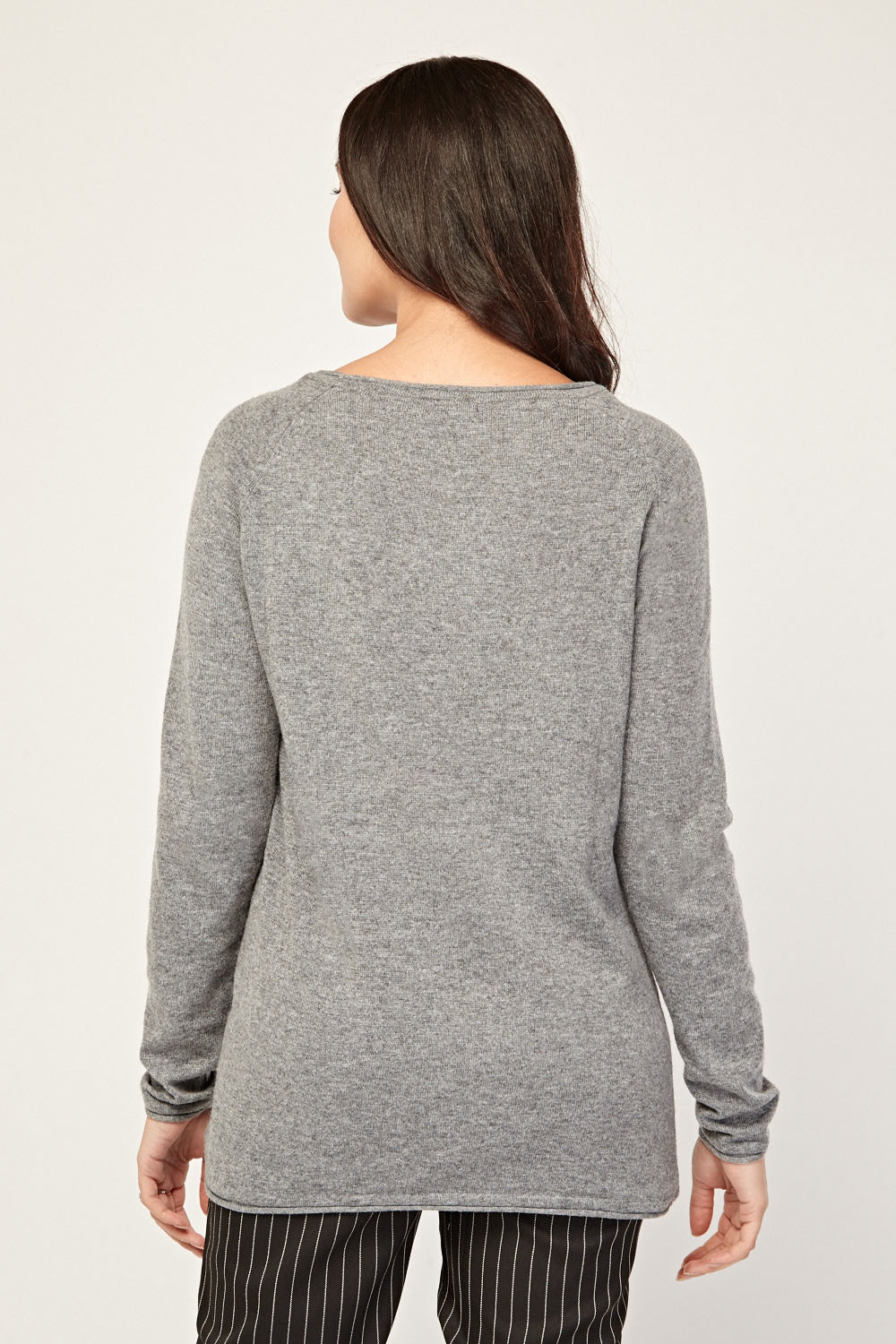 Crew Neck Sheer Knit Top - Just $7