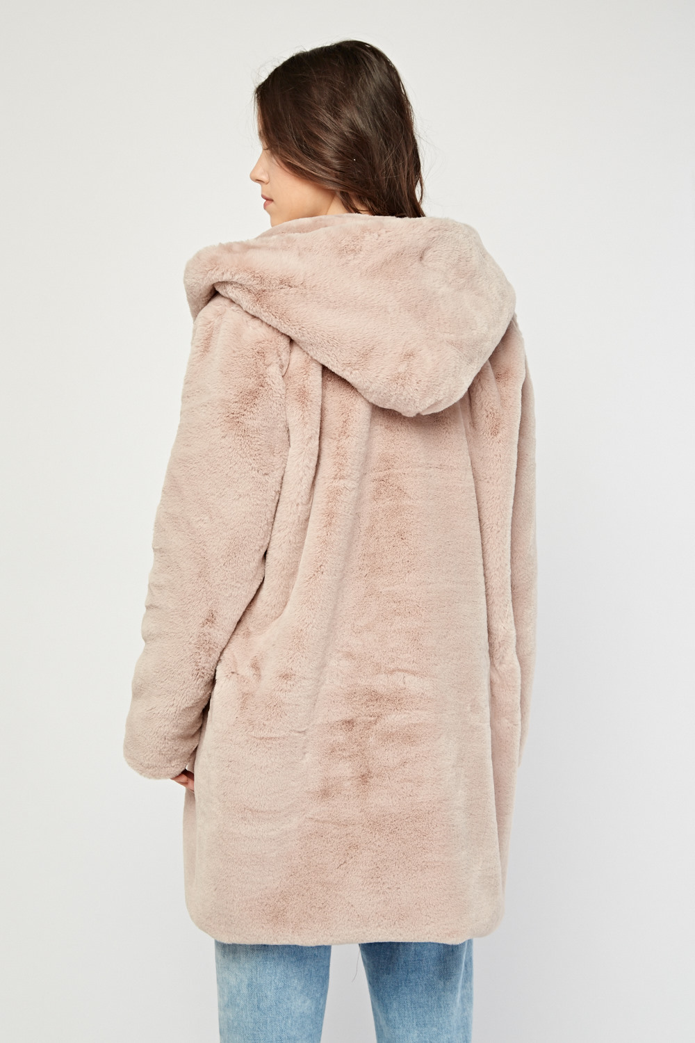 Apricot Faux Fur Hooded Coat - Limited edition | Discount Designer Stock
