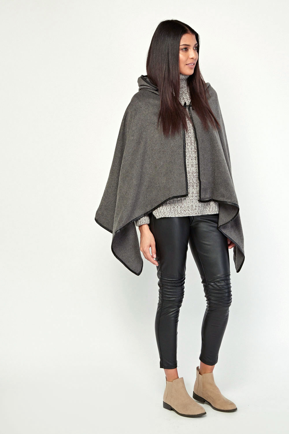 hooded poncho