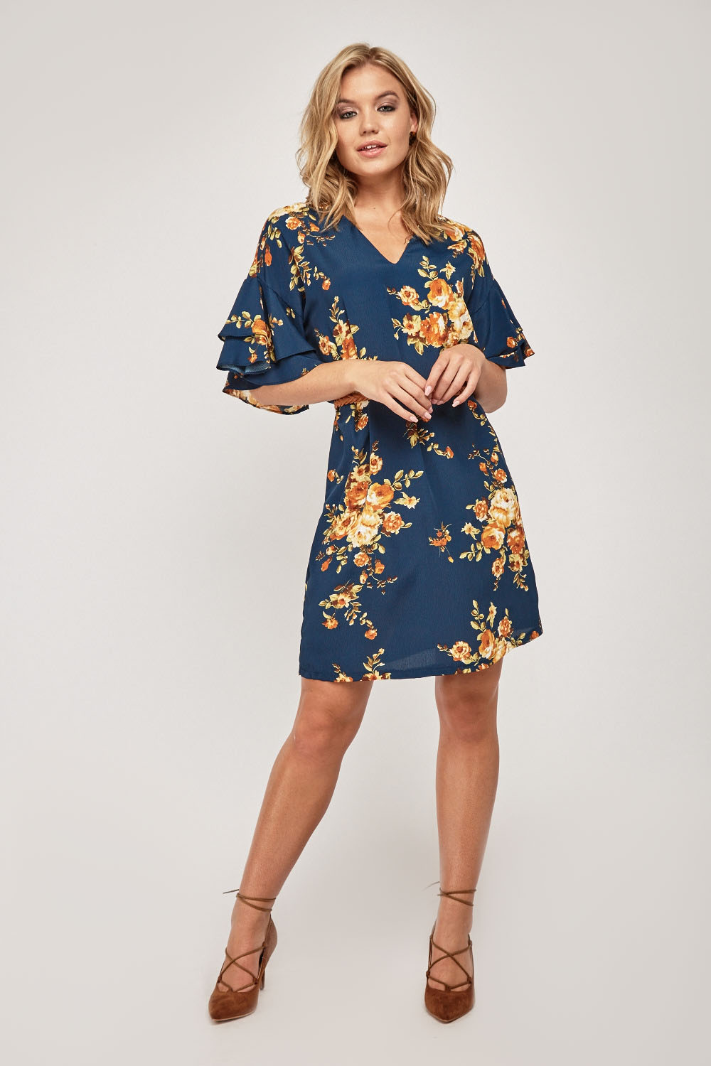 floral print tunic dress