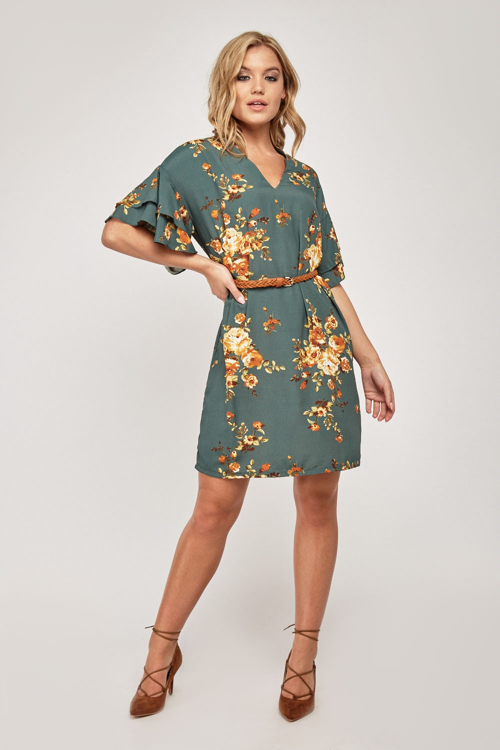 floral print tunic dress