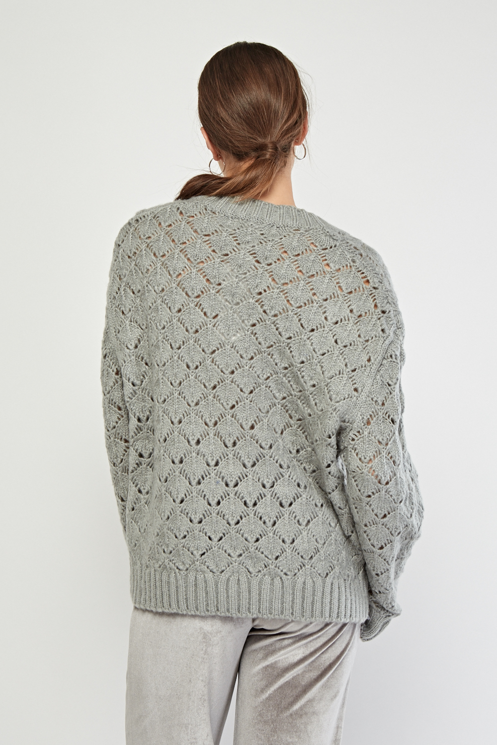 Loose Knit Pattern Sweater - 4 Colours - Just £5