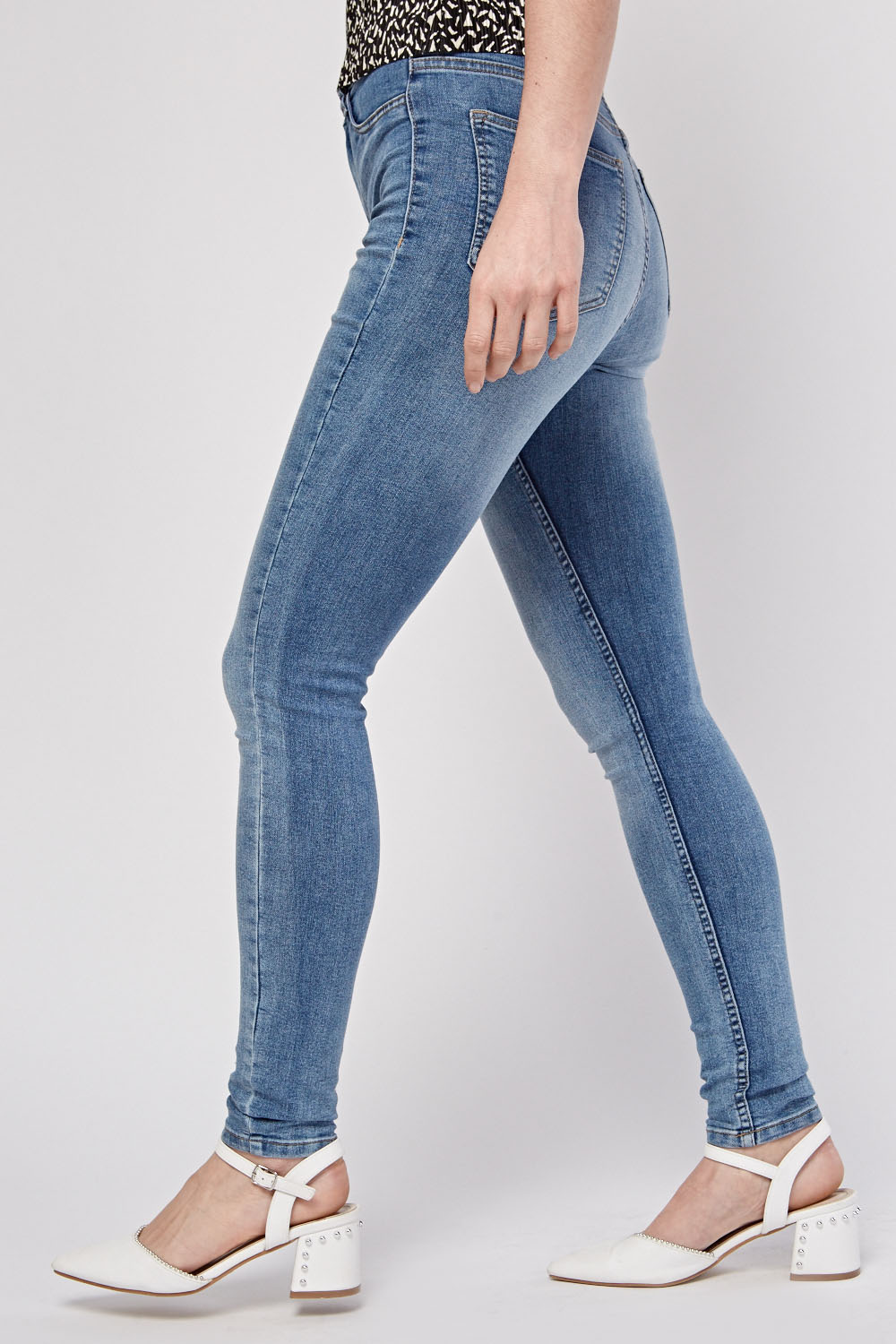 Mid Rise Skinny Fitted Jeans - Just $7