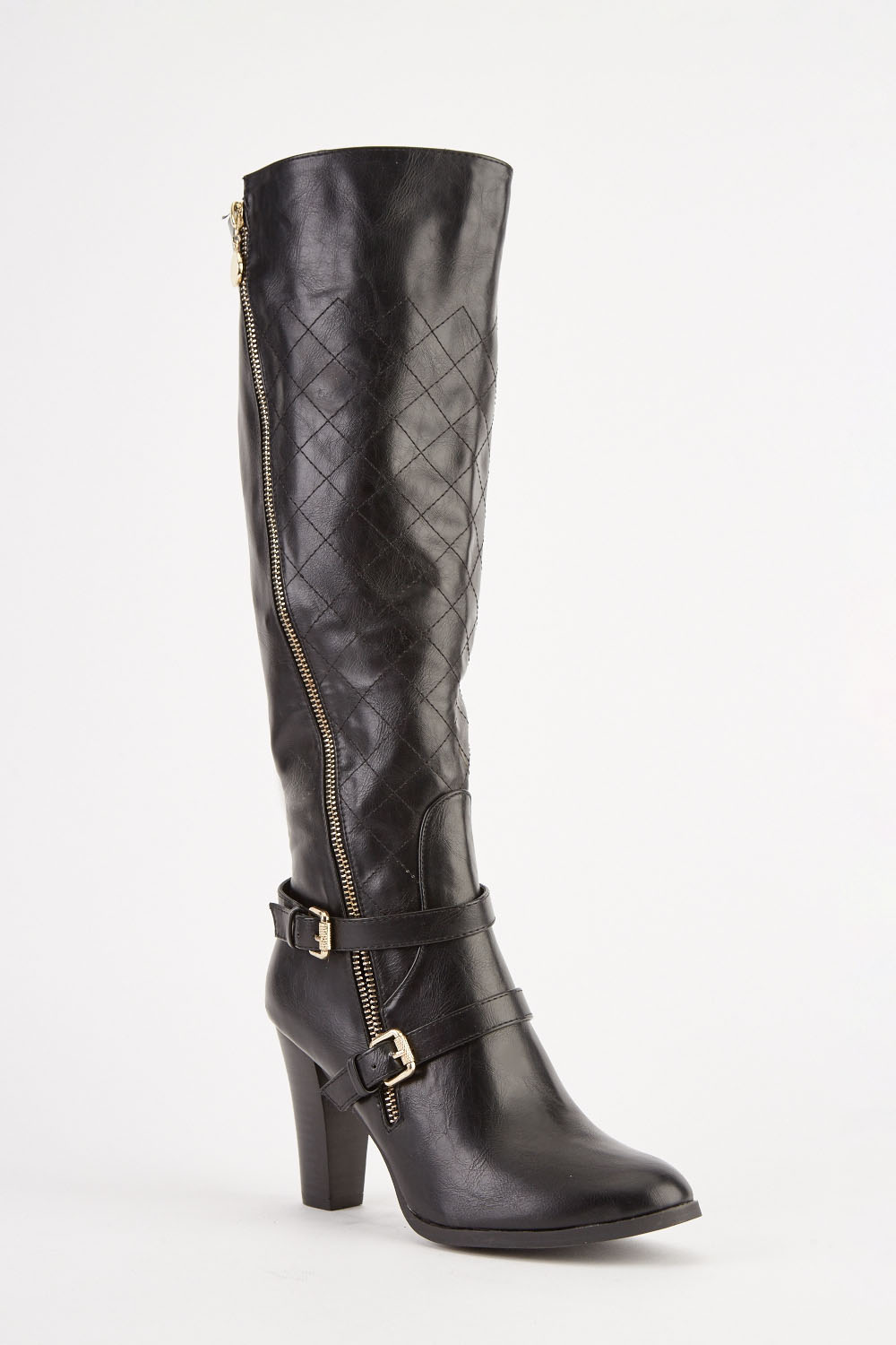 thigh high diamond boots