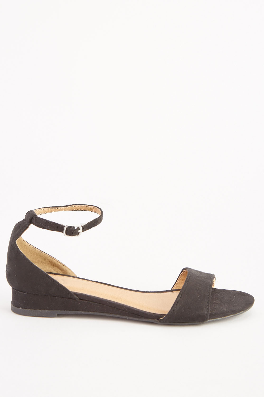 low black wedges with ankle strap