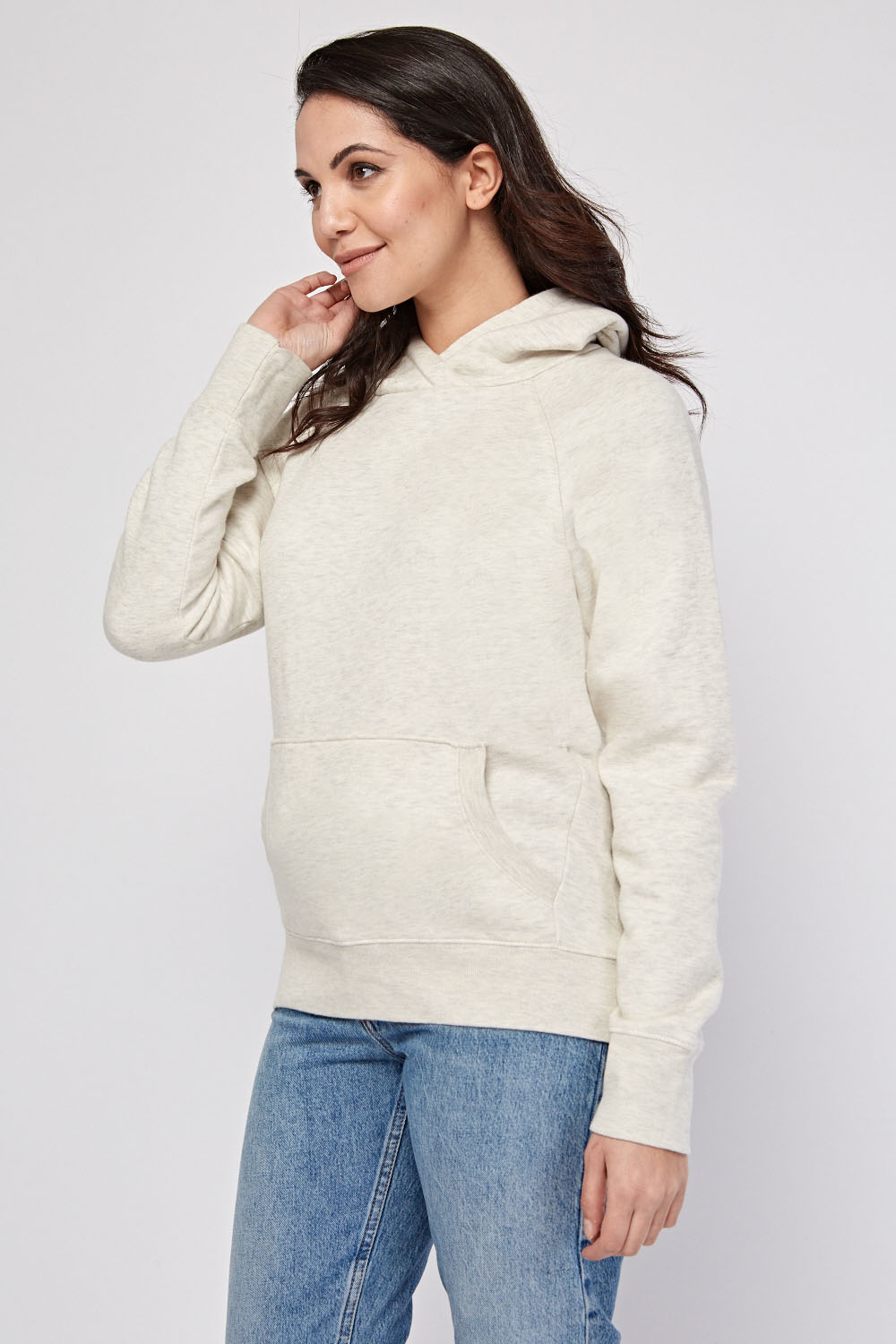 Speckled Pouch Pocket Front Hoodie - Just $7
