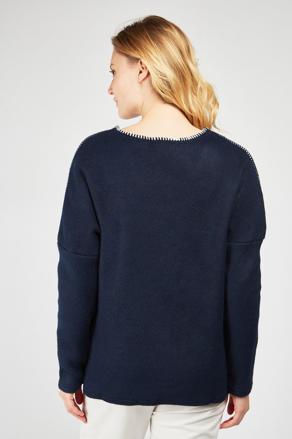 Stitched Neck Thick Jumper - Just $2