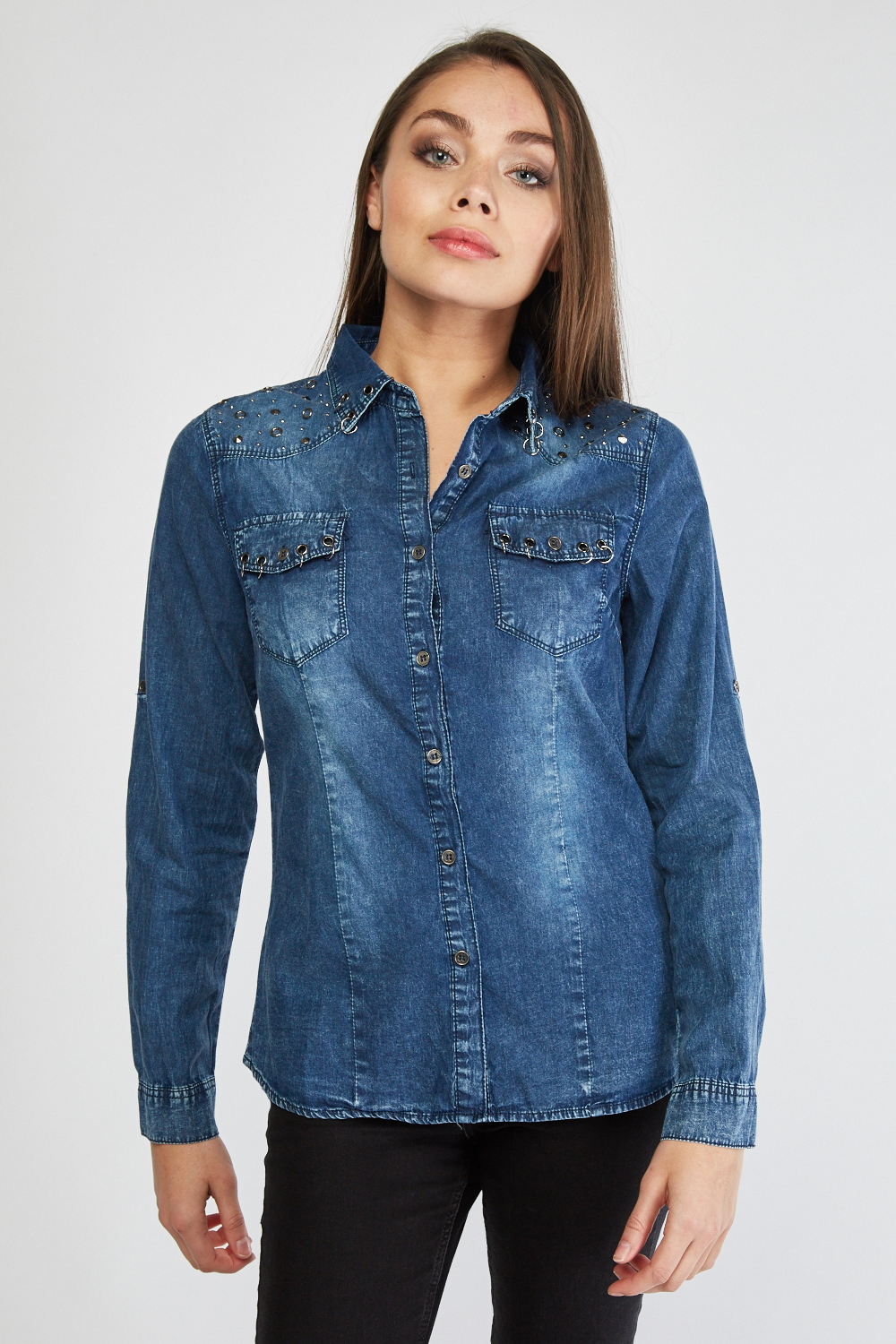 light denim shirt women's