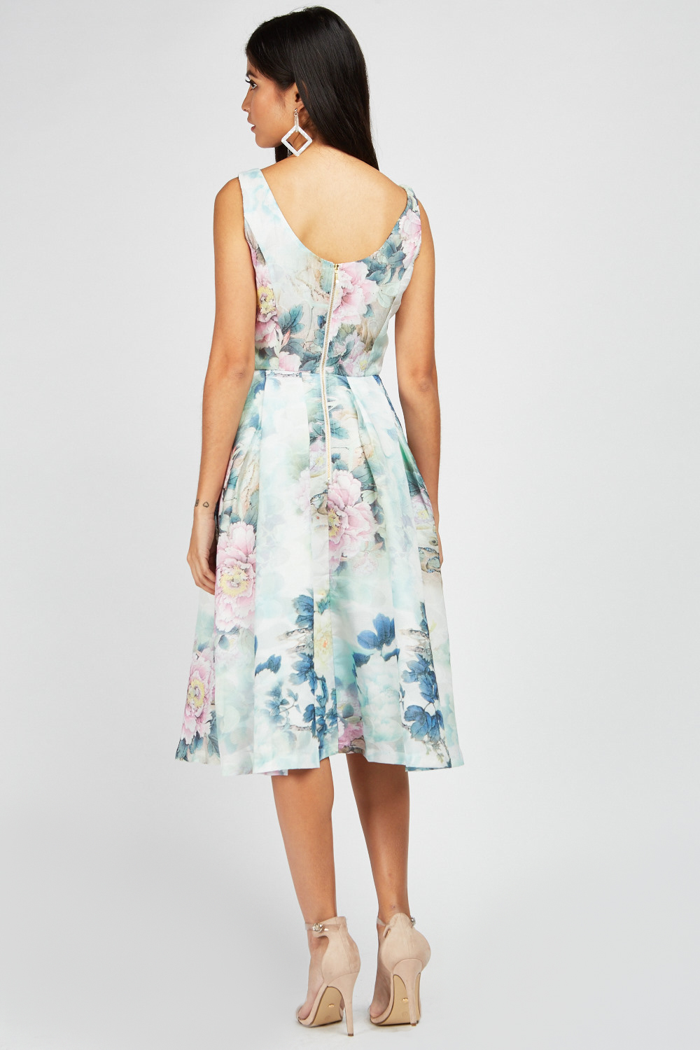 Jolie Moi Box Pleated Floral Dress - Just $3