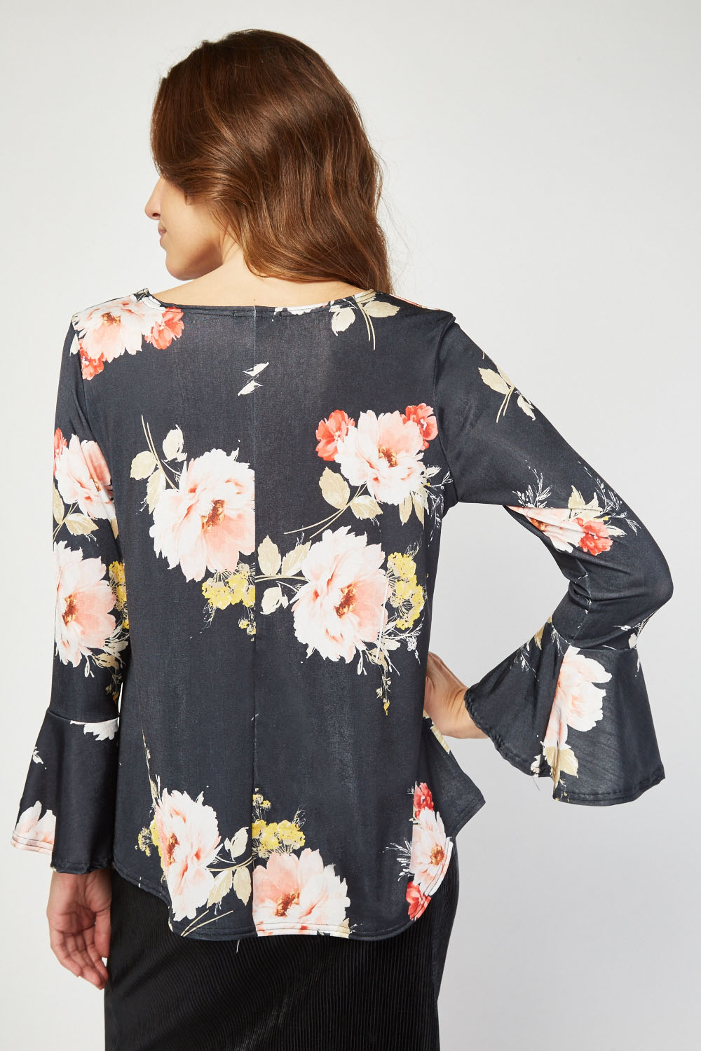 Bell Sleeve Floral Top - Just $6