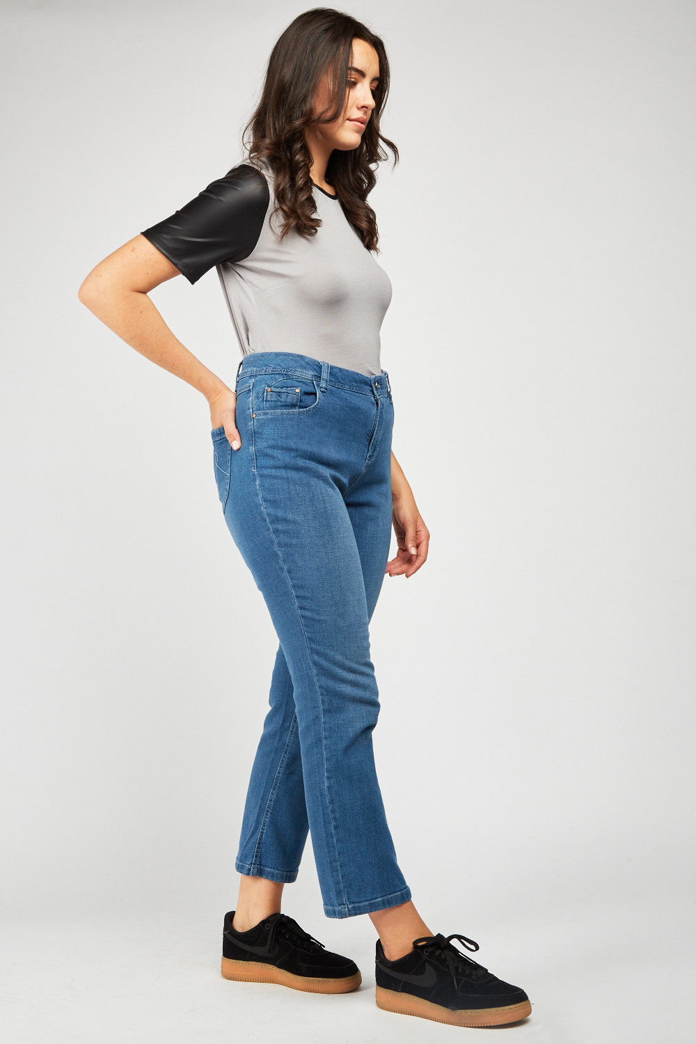 Straight Cut Ankle Grazer Jeans - Just $7