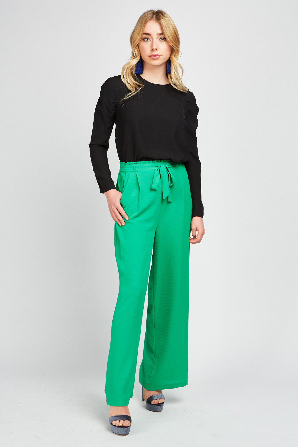 Green Wide Leg Trousers - Just $7