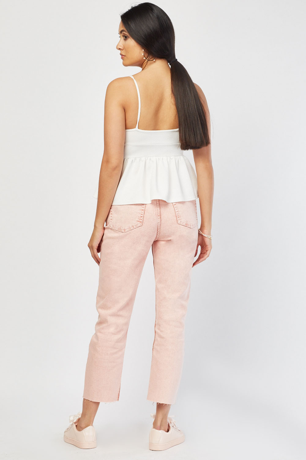 pink mom jeans zara