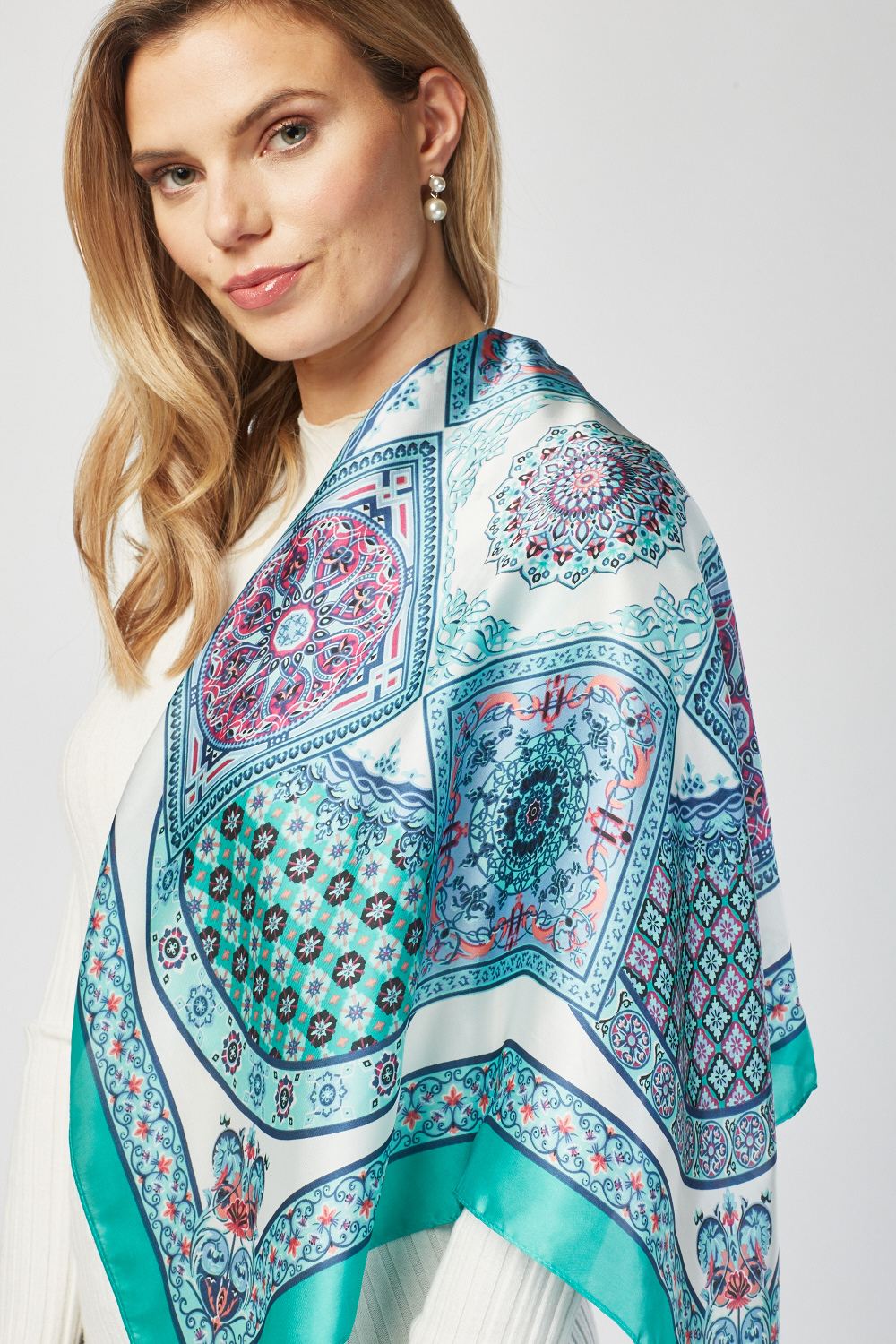 Moroccan Tile Print Scarf - Just $6