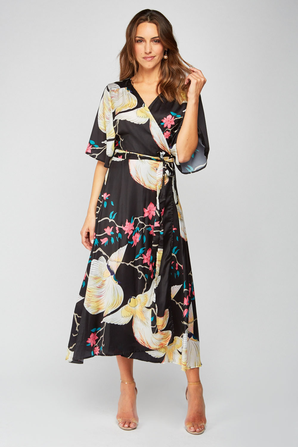 image maxi wrap dress just female