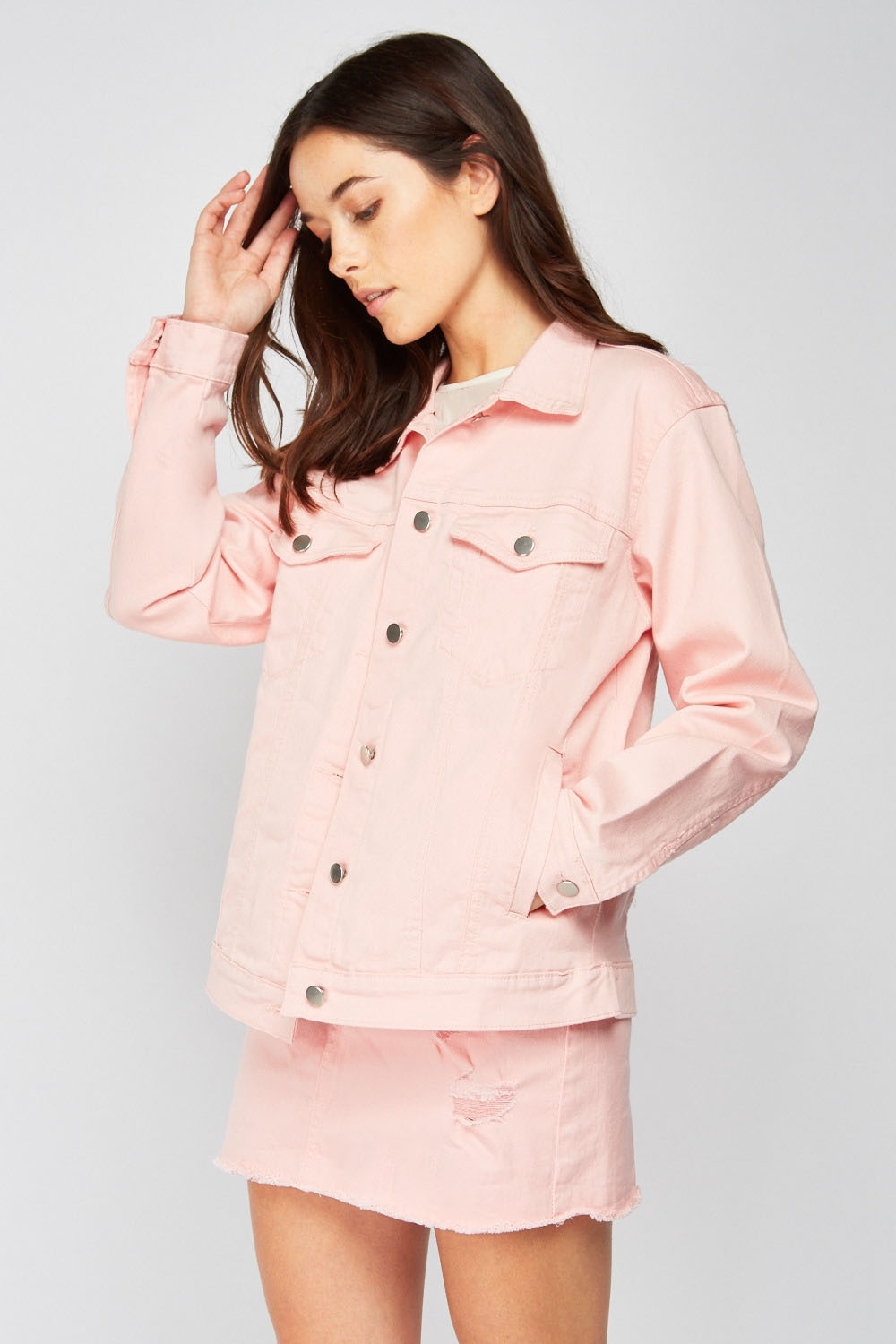 Light Pink Denim Jacket Just 7